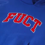 ACADEMY LOGO SATIN APPLIQUÉ HOODIE BLUE