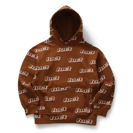 ALL OVER OG LOGO HOODIE BROWN