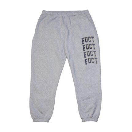 FUCT Men’s Grey and Navy Joggers-tracksuits