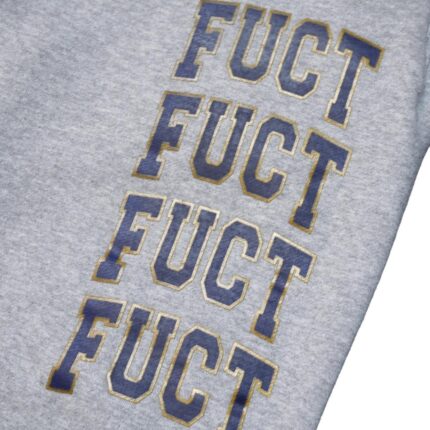 FUCT Men’s Grey and Navy Joggers-tracksuits