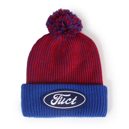 OVAL PARODY PATCH BEANIE RED/BLUE